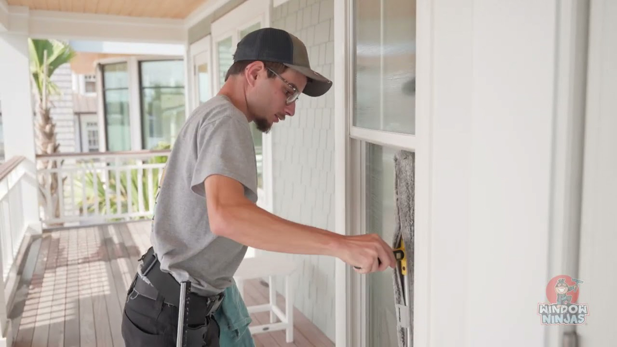 Window Ninjas Greenville beach house window cleaning video.